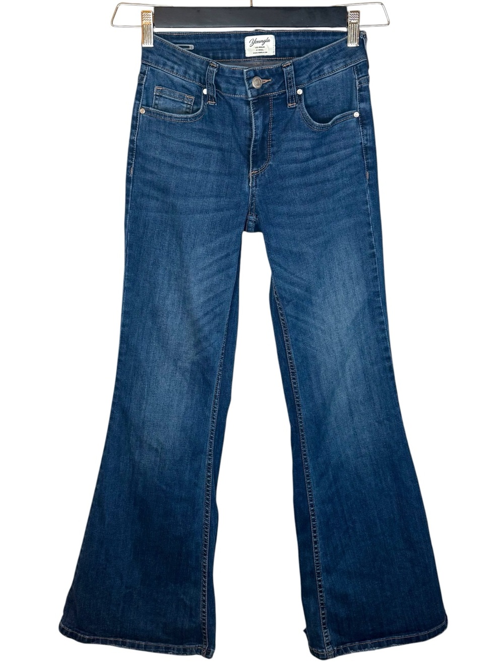 YoungLA Y2K Wing Embroidered Flare Jeans XS